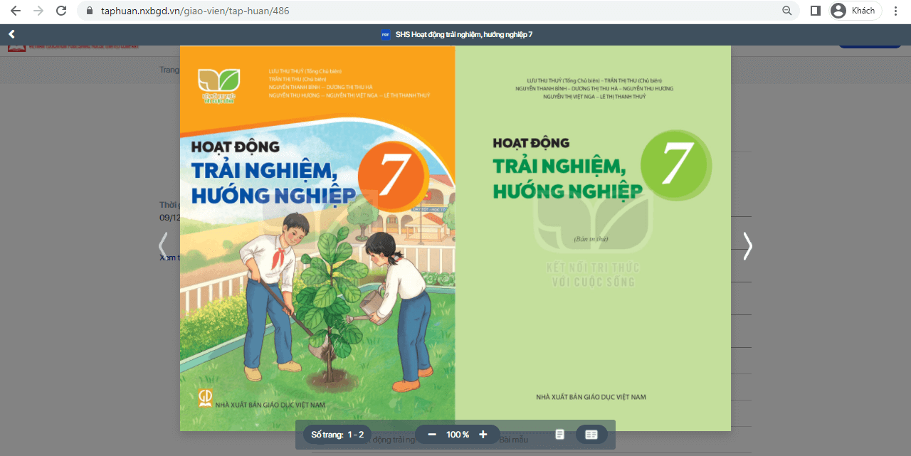 Sách Hoạt động trải nghiệm lớp 7 Kết nối tri thức | Xem online, tải PDF