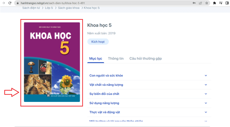 Sách Khoa học lớp 5 | Xem online, tải PDF (ảnh 1)