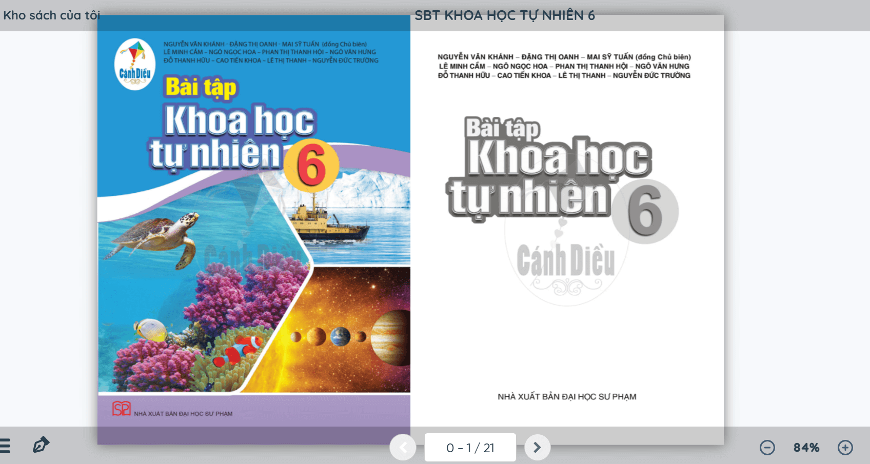 Sách Khoa học tự nhiên lớp 6 Cánh diều | Xem online, tải PDF