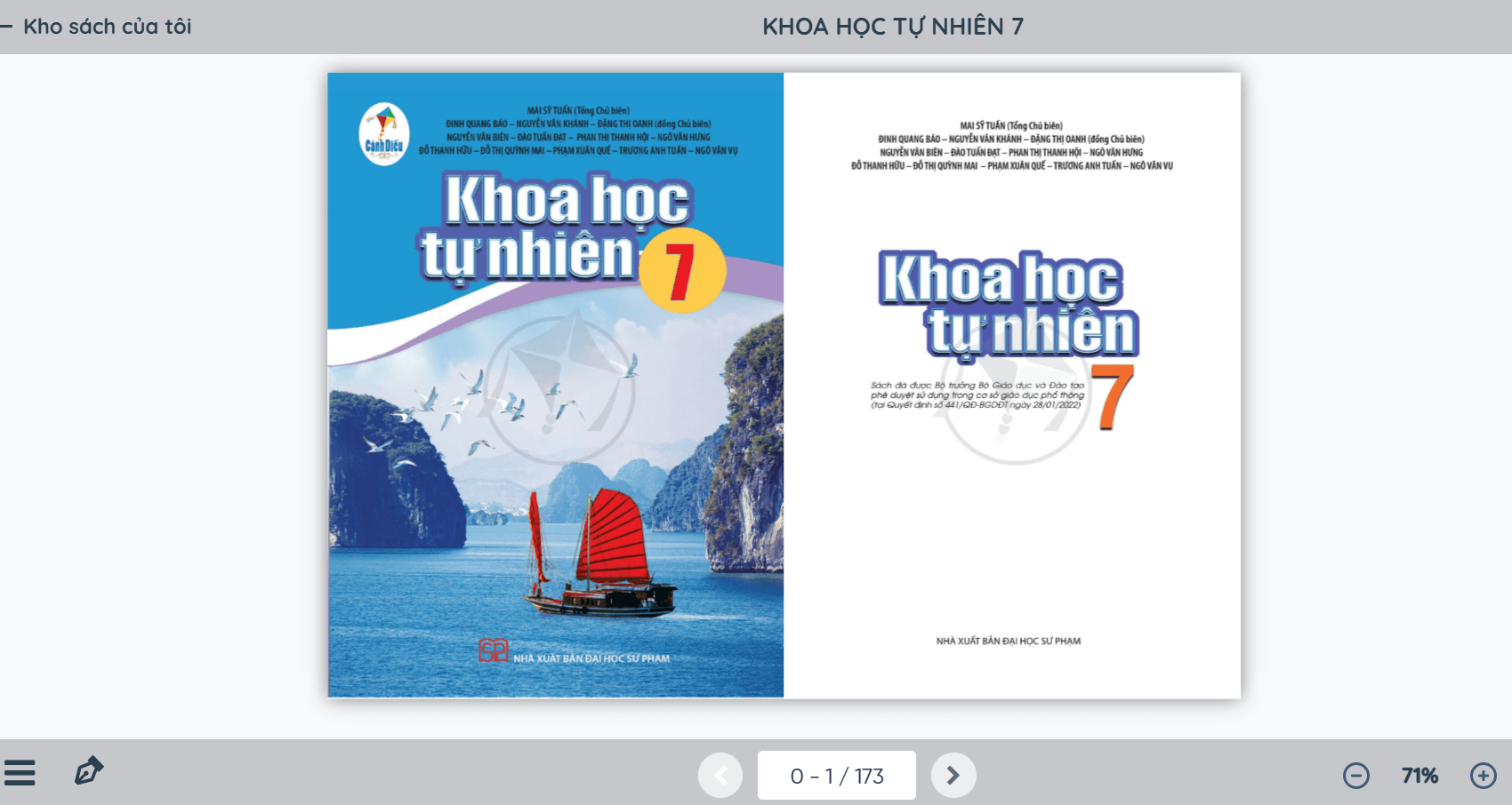 Sách Khoa học tự nhiên lớp 7 Cánh diều | Xem online, tải PDF