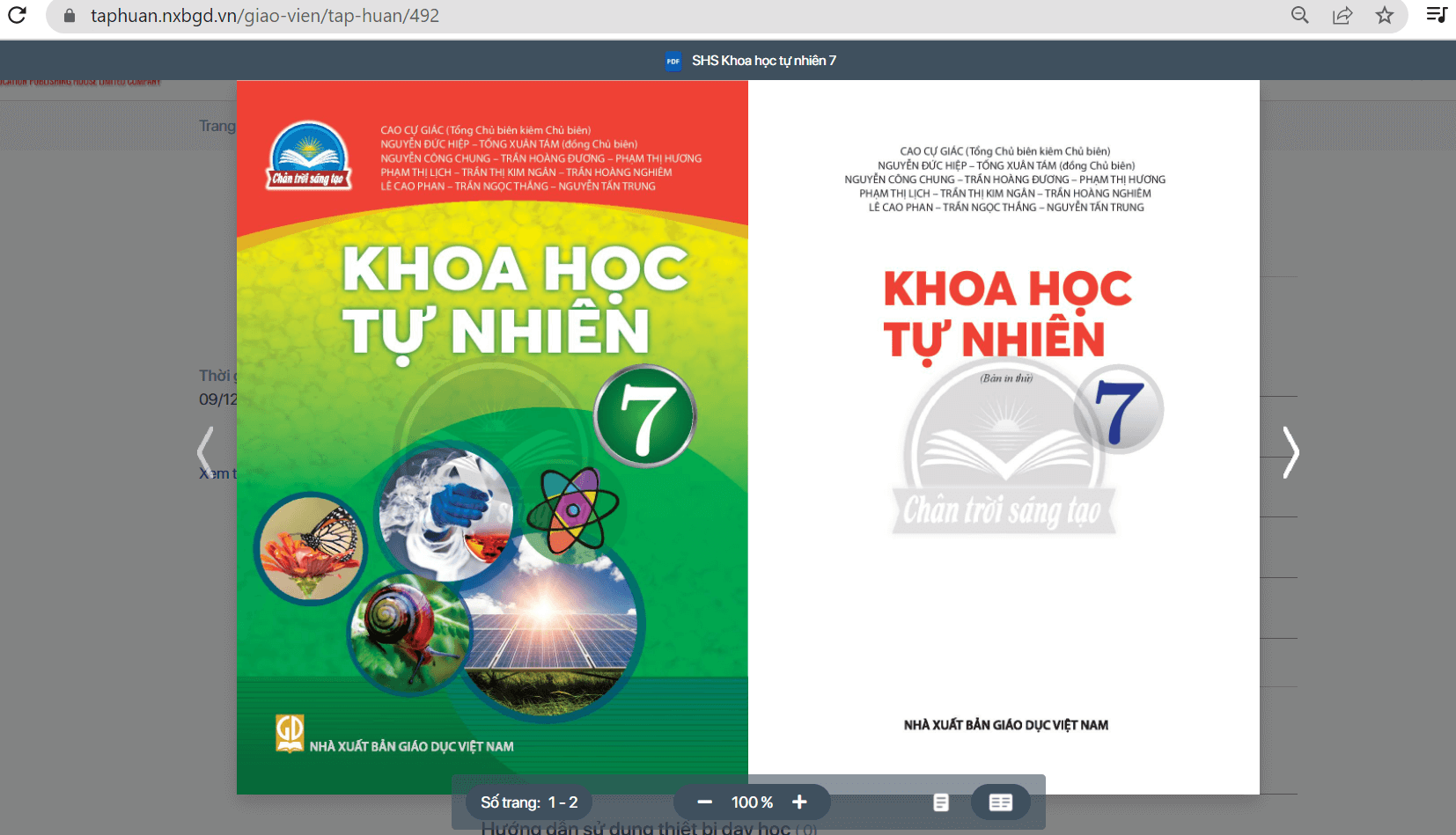 Sách Khoa học tự nhiên lớp 7 Chân trời sáng tạo | Xem online, tải PDF