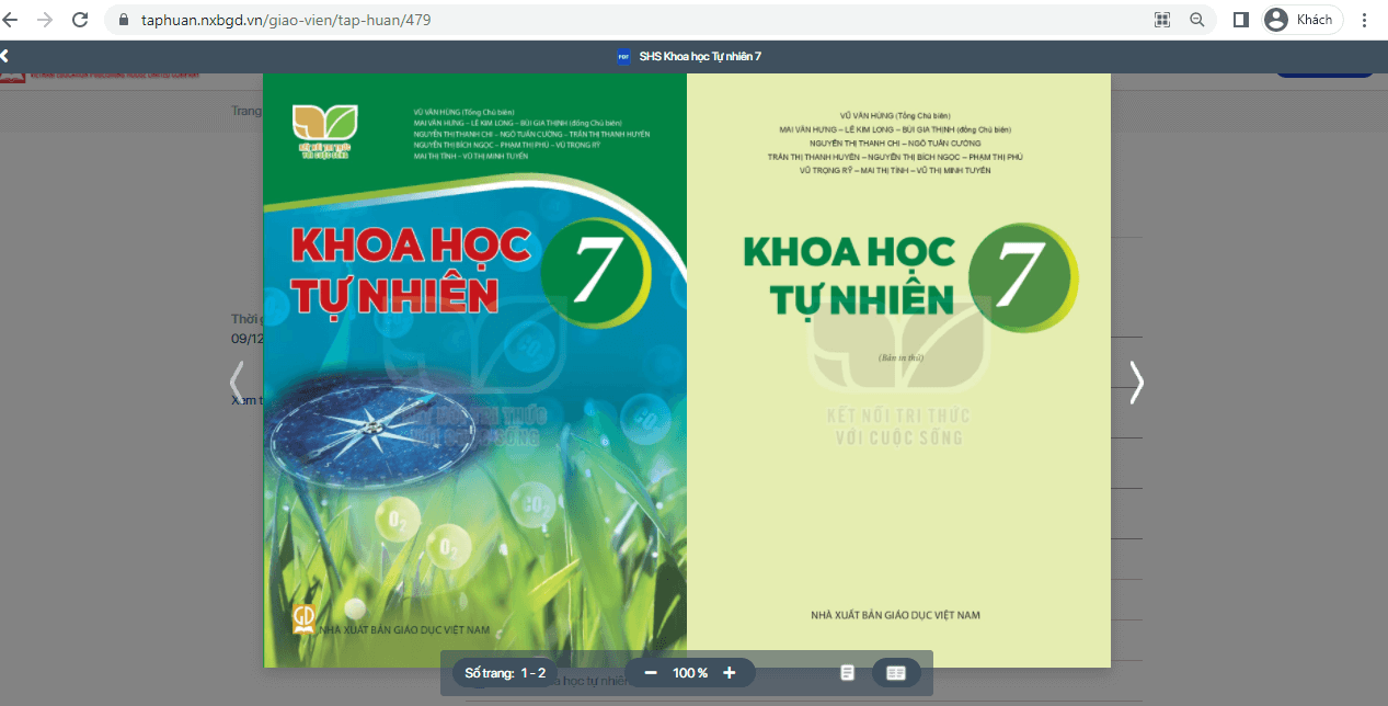 Sách Khoa học tự nhiên lớp 7 Kết nối tri thức | Xem online, tải PDF