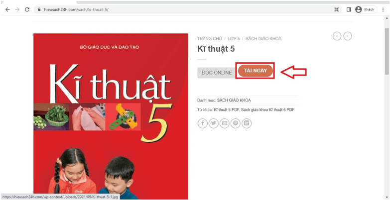 Sách Kĩ thuật lớp 5 | Xem online, tải PDF (ảnh 1)