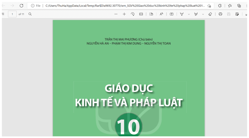 Sách Giáo dục kinh tế và pháp luật lớp 10 Kết nối tri thức | Xem online, tải PDF (ảnh 1)