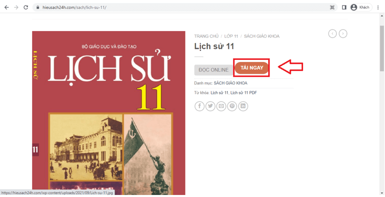 Sách Lịch sử lớp 11 | Xem online, tải PDF (ảnh 1)