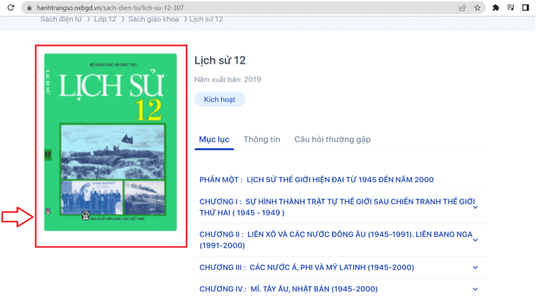 Sách Lịch sử lớp 12 | Xem online, tải PDF (ảnh 1)