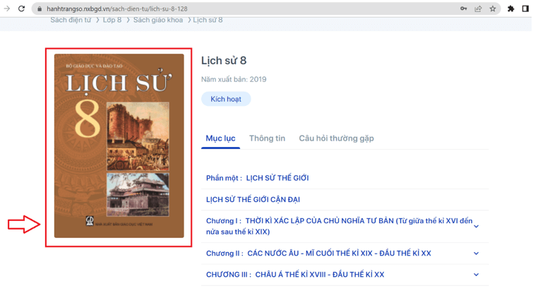 Sách Lịch sử lớp 8 | Xem online, tải PDF (ảnh 1)