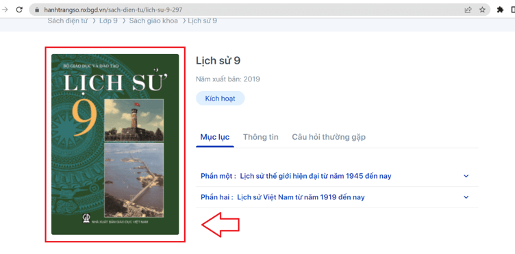 Sách Lịch sử lớp 9 | Xem online, tải PDF (ảnh 1)