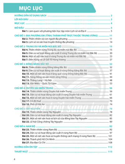 Lịch Sử và Địa Lí lớp 4 Chân trời sáng tạo pdf