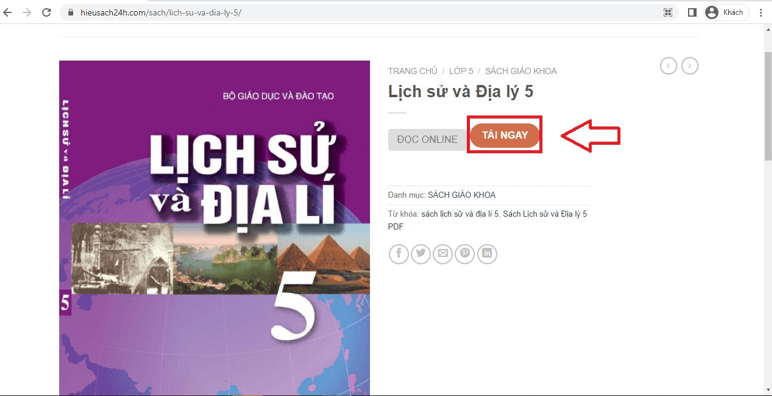 Sách Lịch sử và Địa lí lớp 5 | Xem online, tải PDF (ảnh 1)