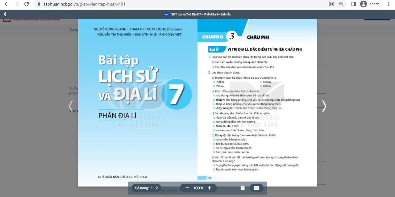 Sách Lịch Sử và Địa Lí lớp 7 Kết nối tri thức | Xem online, tải PDF