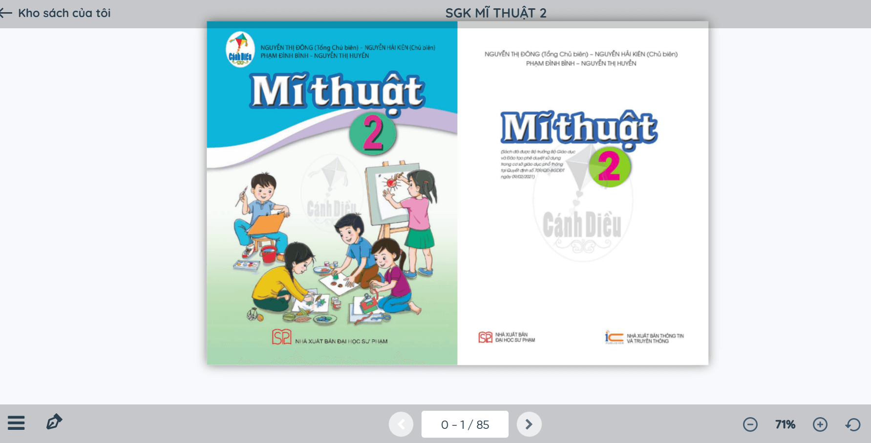 Sách Mĩ thuật lớp 2 Cánh diều | Xem online, tải PDF