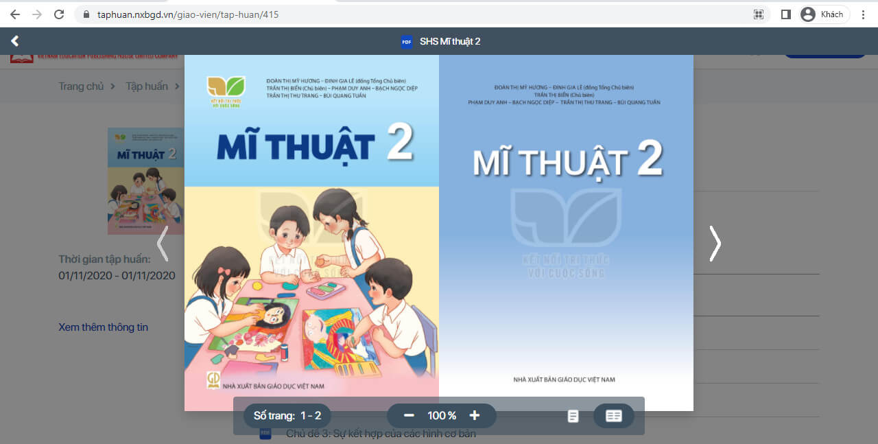 Sách Mĩ thuật lớp 2 Kết nối tri thức | Xem online, tải PDF