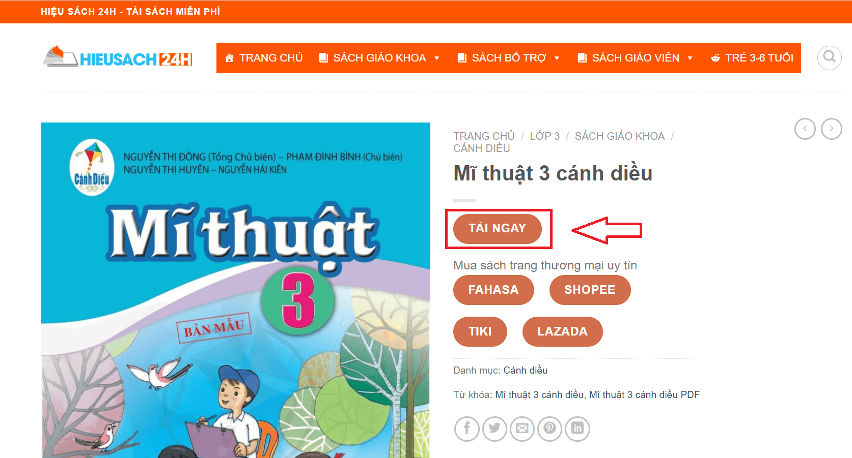 Sách Mĩ thuật lớp 3 Cánh diều | Xem online, tải PDF