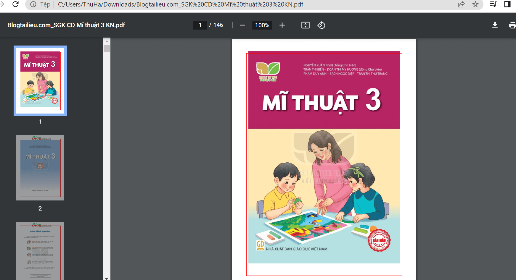 Sách Mĩ thuật lớp 3 Kết nối tri thức | Xem online, tải PDF