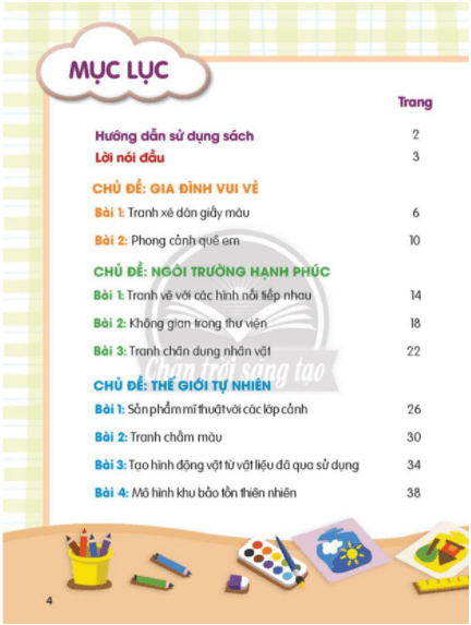 Mĩ thuật lớp 4 Chân trời sáng tạo pdf