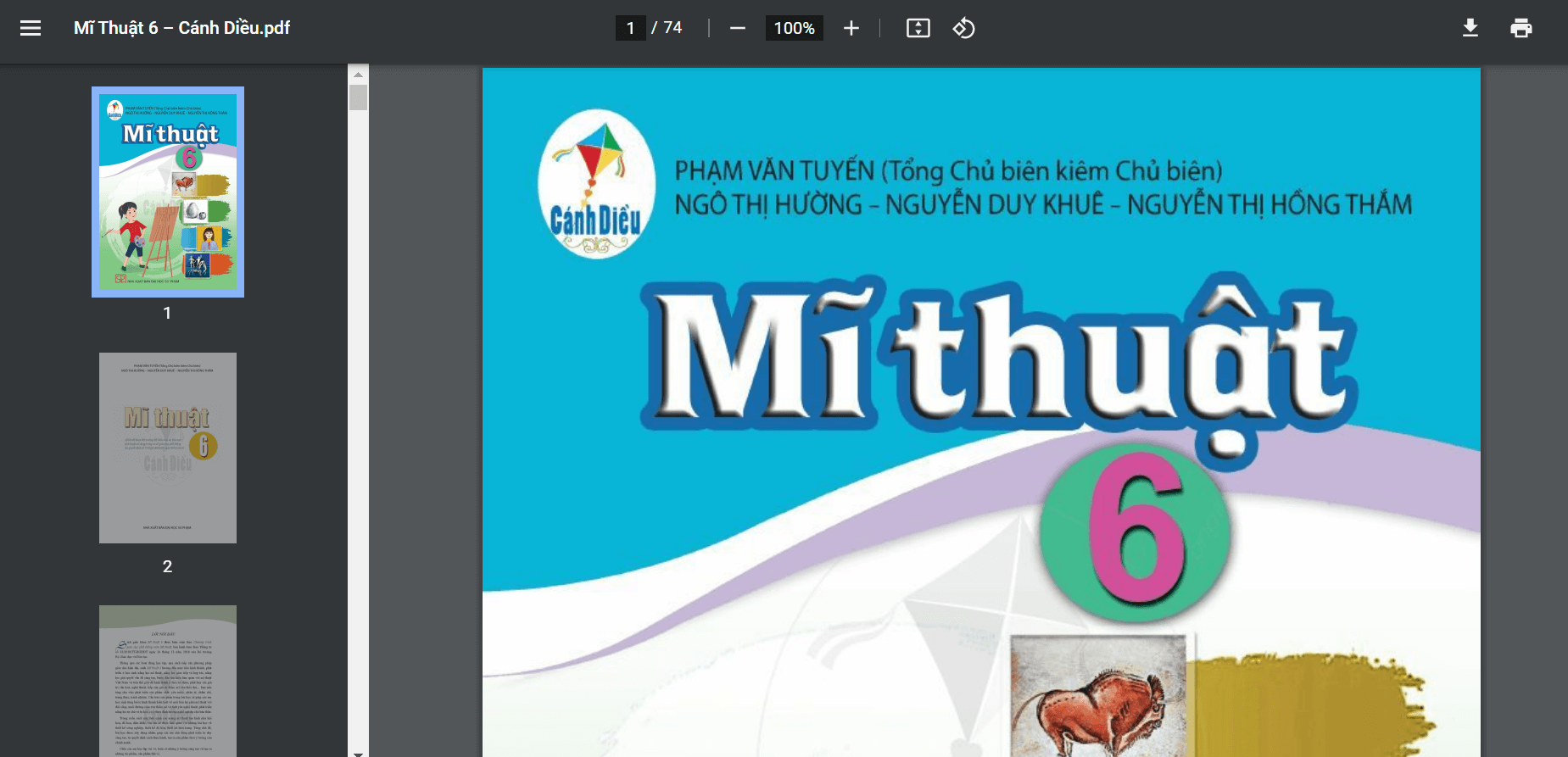 Sách Mĩ thuật lớp 6 Cánh diều | Xem online, tải PDF