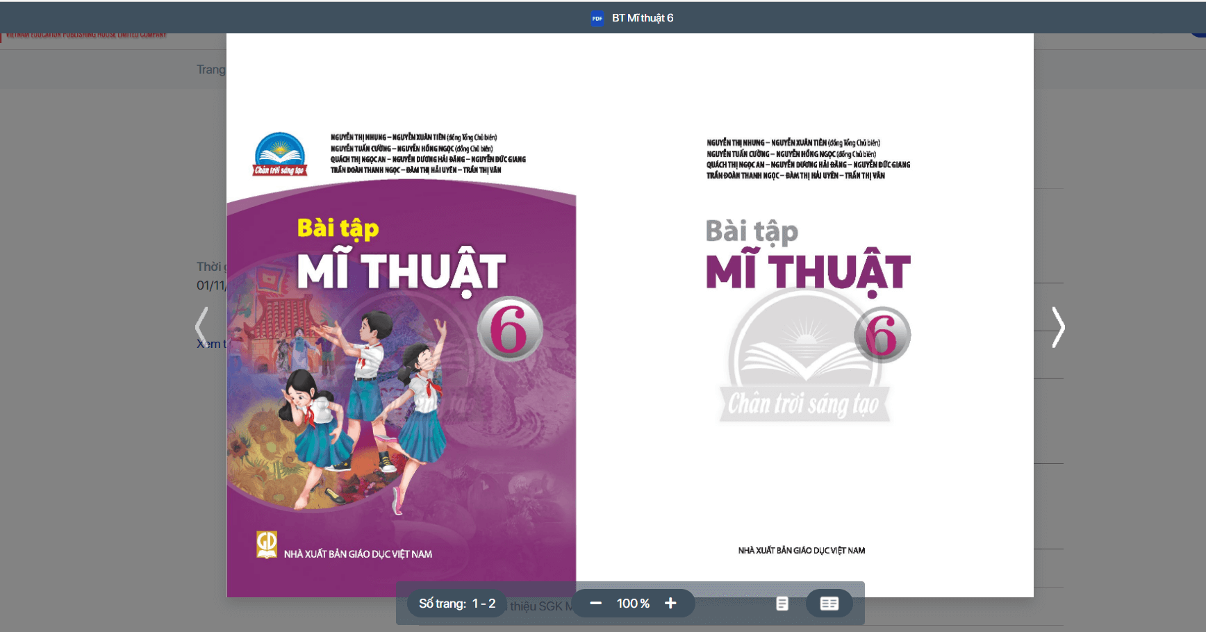 Sách Mĩ thuật lớp 6 Chân trời sáng tạo | Xem online, tải PDF