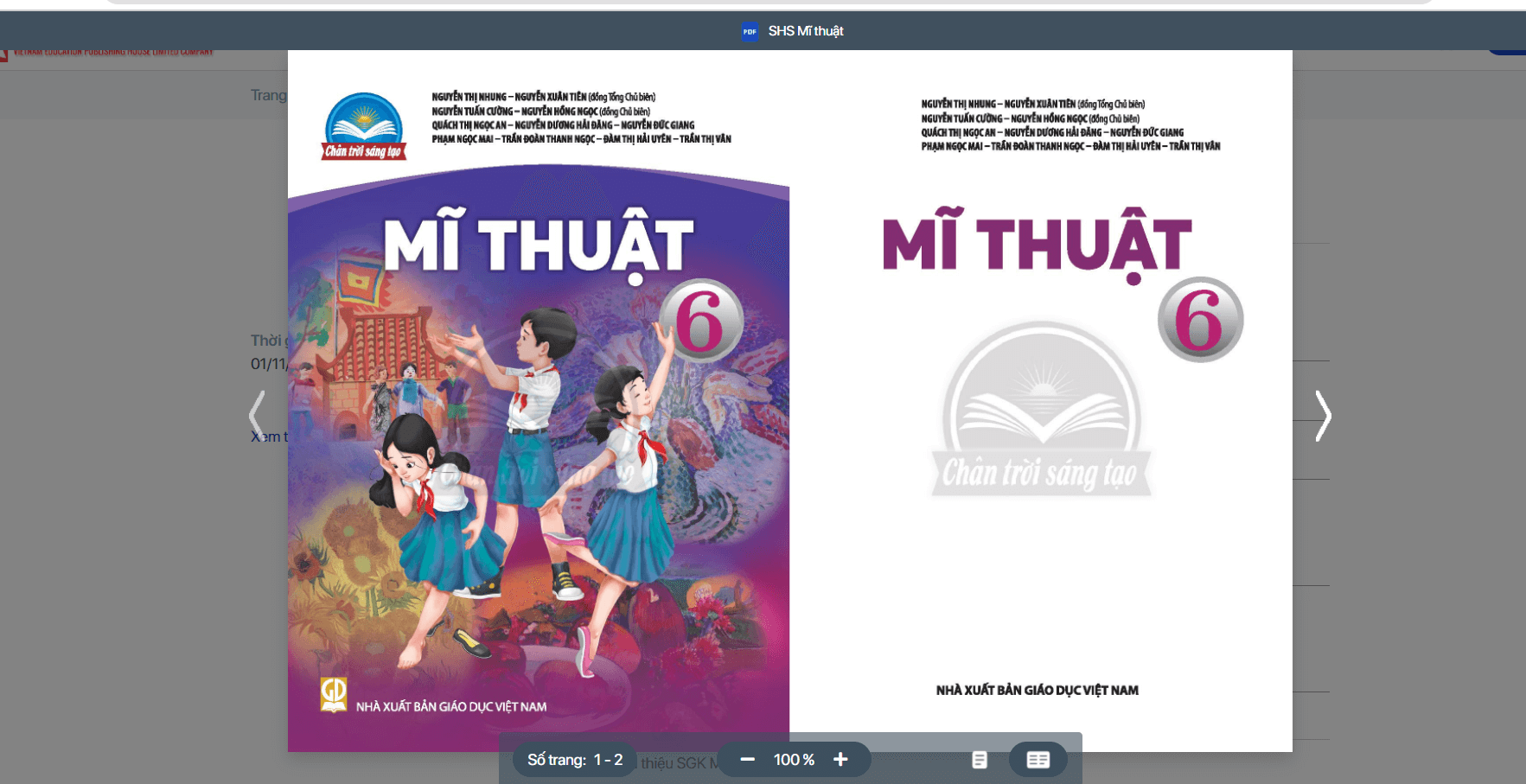 Sách Mĩ thuật lớp 6 Chân trời sáng tạo | Xem online, tải PDF