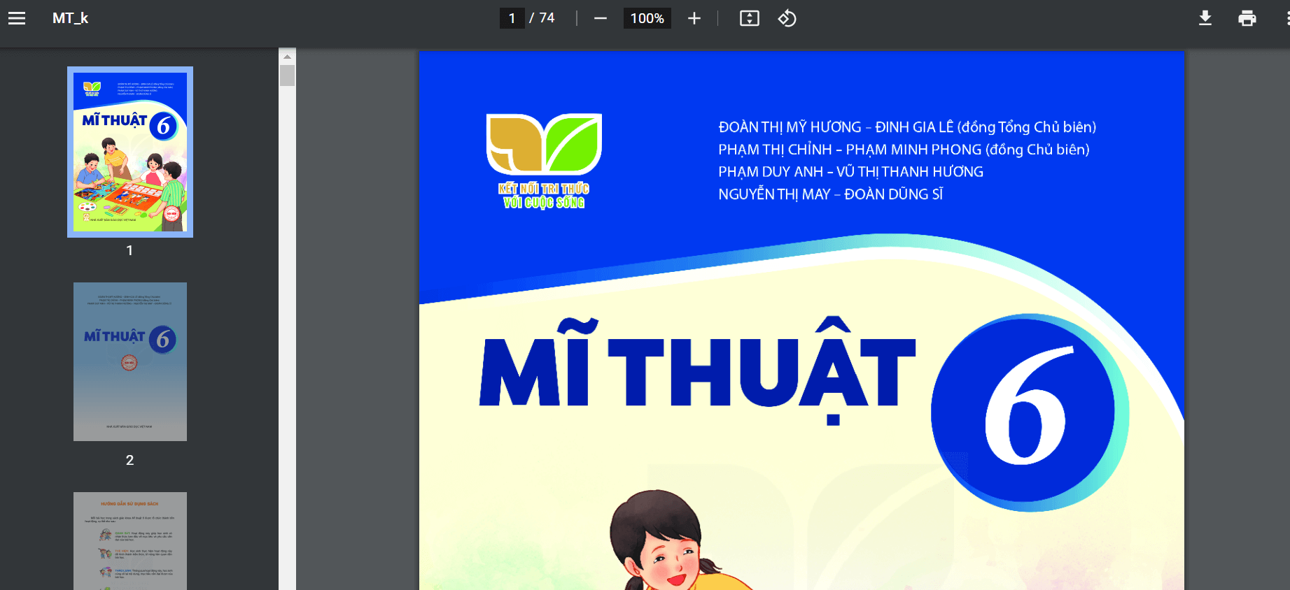 Sách Mĩ thuật lớp 6 Kết nối tri thức với cuộc sống | Xem online, tải PDF