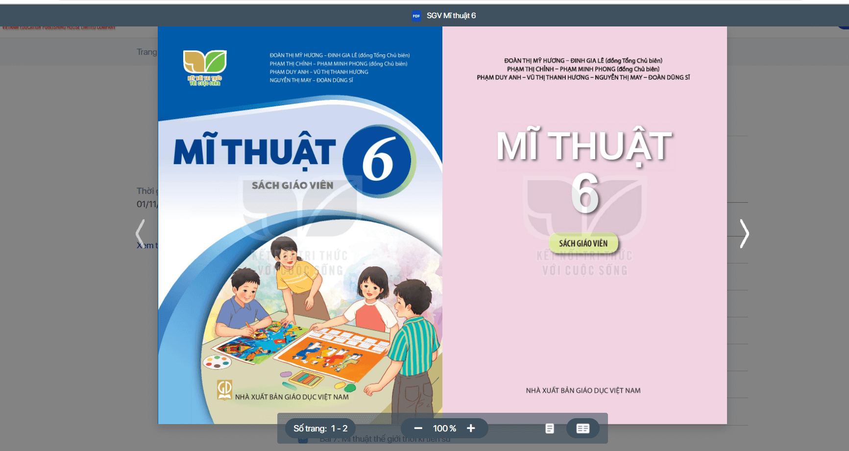 Sách Mĩ thuật lớp 6 Kết nối tri thức với cuộc sống | Xem online, tải PDF