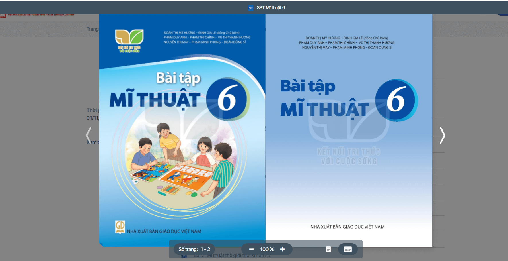 Sách Mĩ thuật lớp 6 Kết nối tri thức với cuộc sống | Xem online, tải PDF