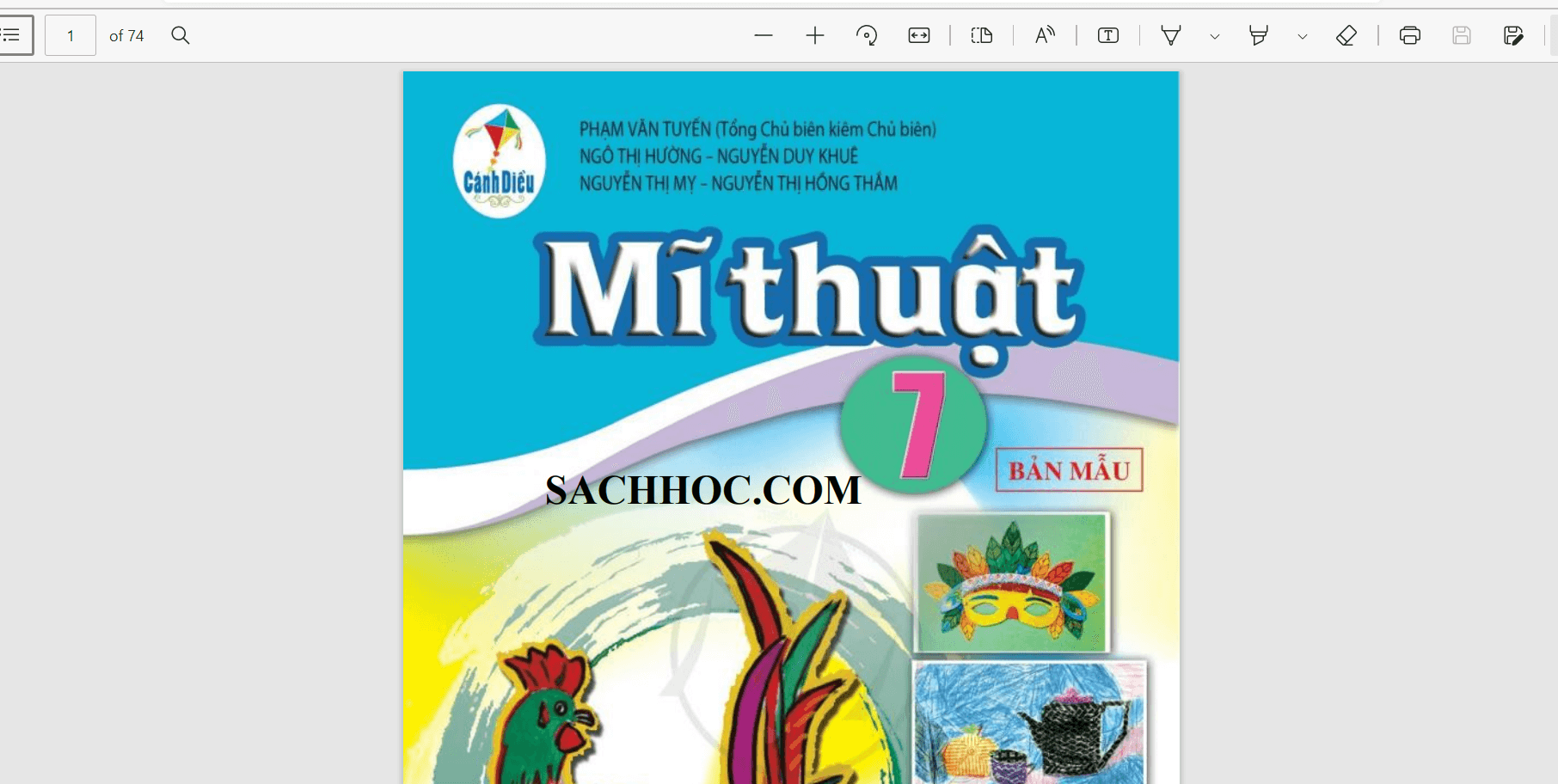 Sách Mĩ thuật lớp 7 Cánh diều | Xem online, tải PDF