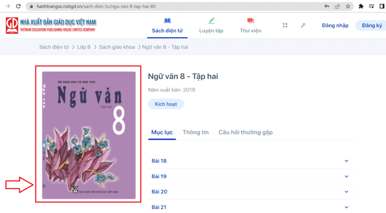 Sách Ngữ văn lớp 8 | Xem online, tải PDF (ảnh 1)