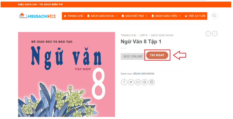 Sách Ngữ văn lớp 8 | Xem online, tải PDF (ảnh 1)