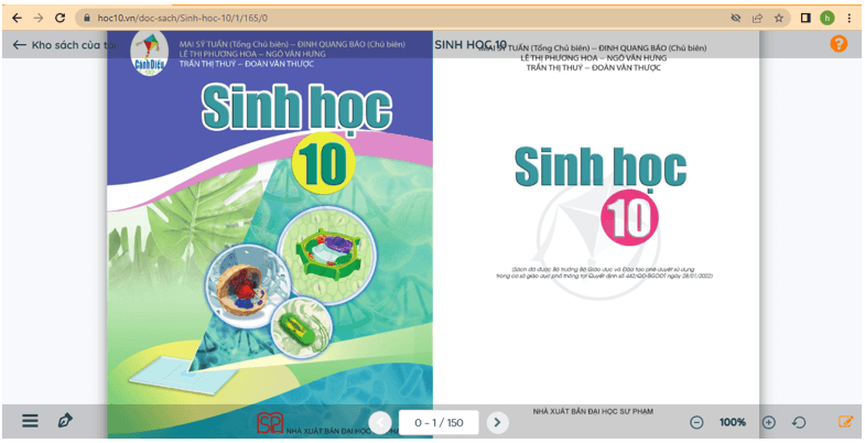 Sách Sinh học lớp 10 Cánh diều | Xem online, tải PDF (ảnh 1)