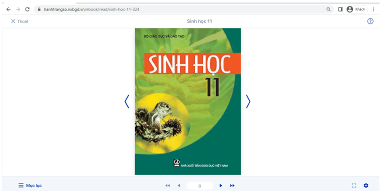 Sách Sinh học lớp 11 | Xem online, tải PDF (ảnh 1)