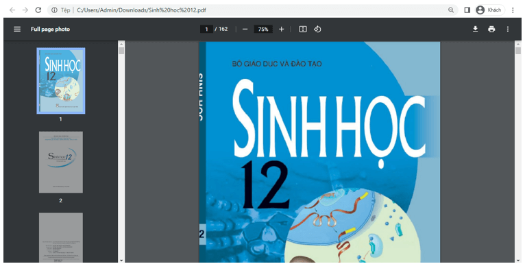 Sách Sinh học lớp 12 | Xem online, tải PDF (ảnh 1)