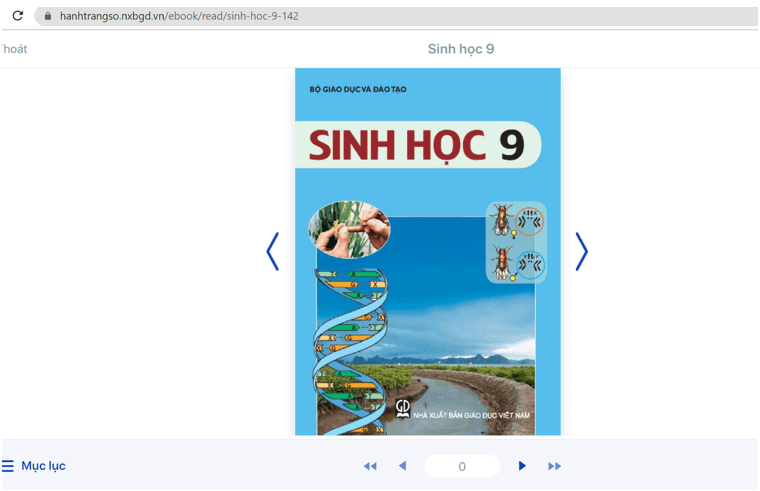 Sách Sinh học lớp 9 | Xem online, tải PDF (ảnh 1)