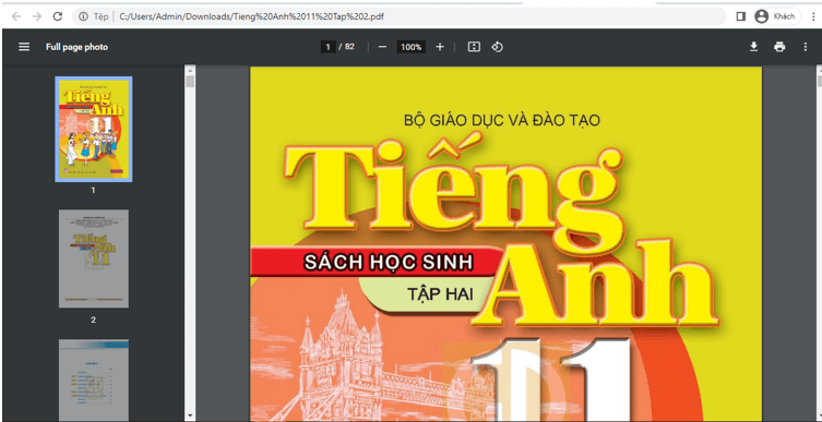 Sách Tiếng Anh lớp 11 | Xem online, tải PDF (ảnh 1)