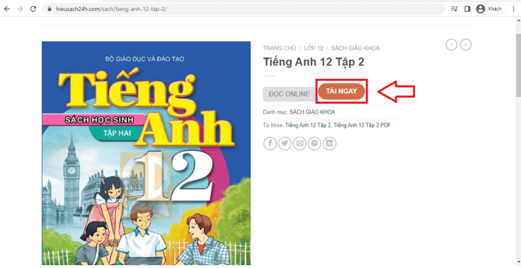 Sách Tiếng Anh lớp 12 | Xem online, tải PDF (ảnh 1)