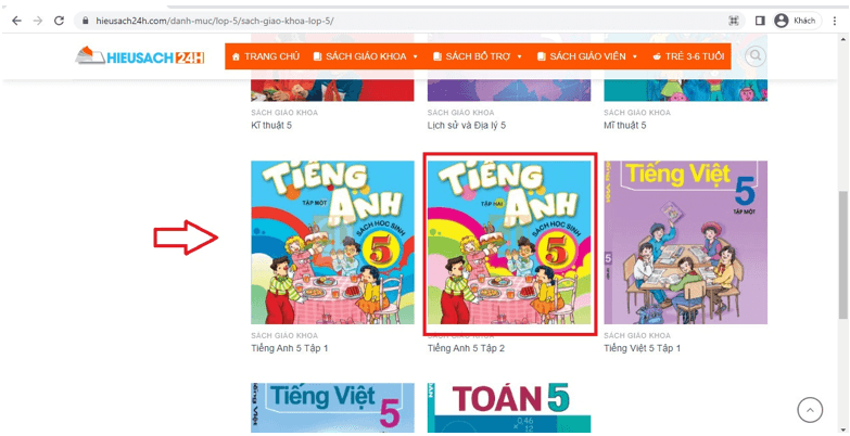 Sách Tiếng Anh lớp 5 | Xem online, tải PDF (ảnh 1)