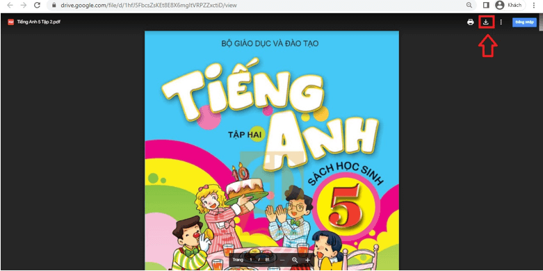 Sách Tiếng Anh lớp 5 | Xem online, tải PDF (ảnh 1)