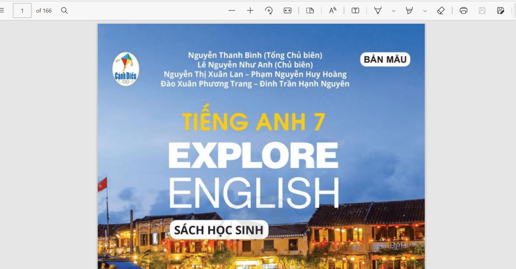 Sách Tiếng Anh lớp 7 Explore English Cánh diều | Xem online, tải PDF