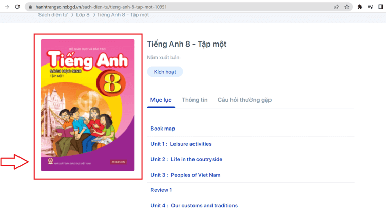 Sách Tiếng Anh lớp 8 | Xem online, tải PDF (ảnh 1)