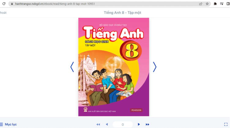 Sách Tiếng Anh lớp 8 | Xem online, tải PDF (ảnh 1)