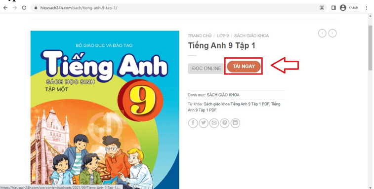 Sách Tiếng Anh lớp 9 | Xem online, tải PDF (ảnh 1)