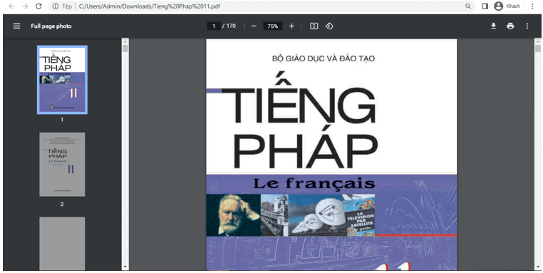 Sách Tiếng Pháp lớp 11 | Xem online, tải PDF (ảnh 1)