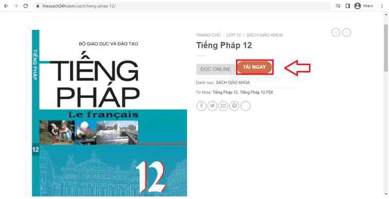 Sách Tiếng Pháp lớp 12 | Xem online, tải PDF (ảnh 1)