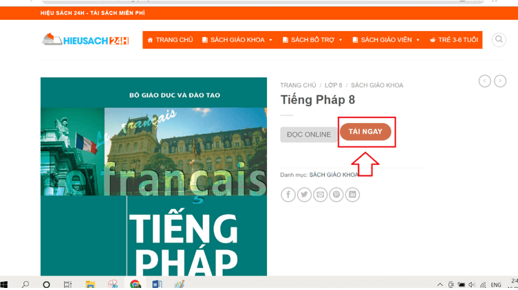 Sách Tiếng Pháp lớp 8 | Xem online, tải PDF (ảnh 1)