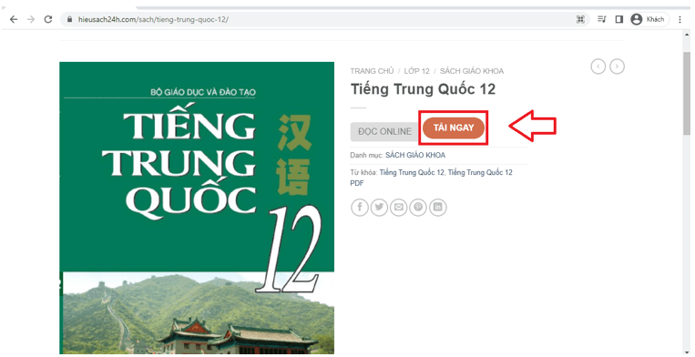 Sách Tiếng Trung Quốc lớp 12 | Xem online, tải PDF (ảnh 1)