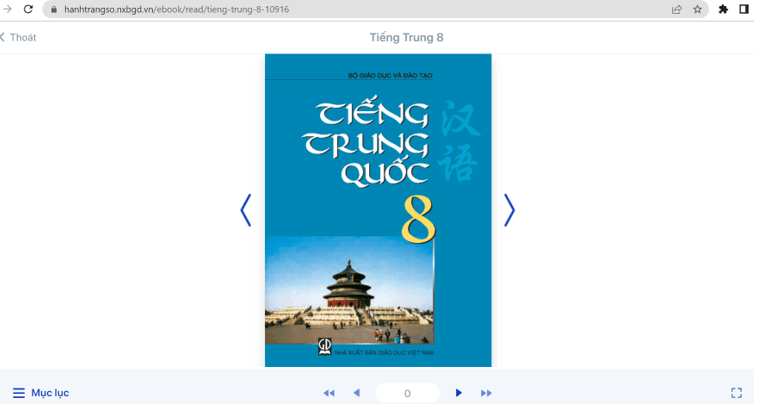 Sách Tiếng Trung Quốc lớp 8 | Xem online, tải PDF (ảnh 1)