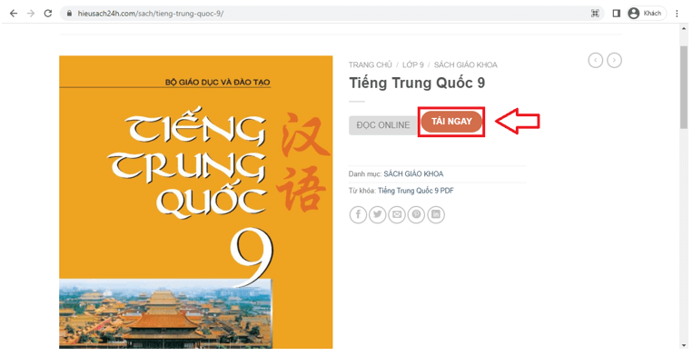 Sách Tiếng Trung Quốc lớp 9 | Xem online, tải PDF (ảnh 1)