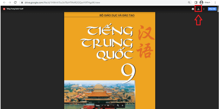 Sách Tiếng Trung Quốc lớp 9 | Xem online, tải PDF (ảnh 1)