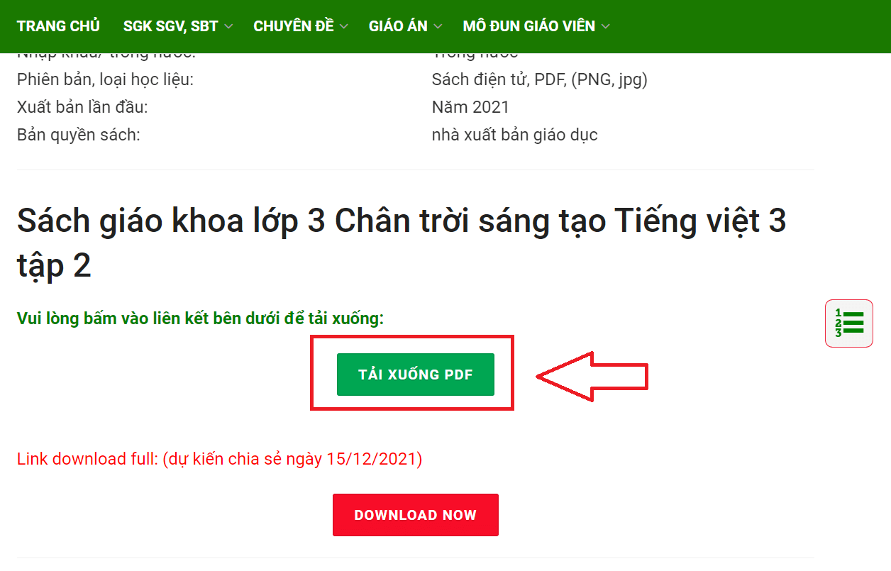 Sách Tiếng Việt lớp 3 Chân trời sáng tạo | Xem online, tải PDF