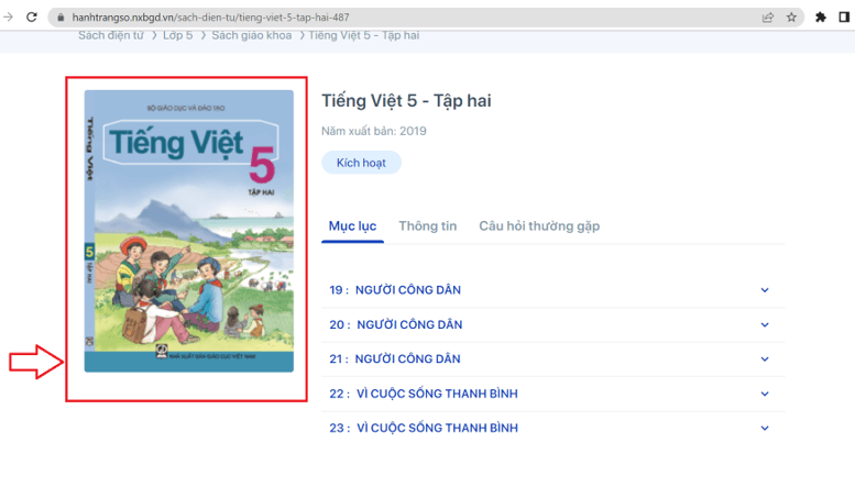 Sách Tiếng Việt lớp 5 | Xem online, tải PDF (ảnh 1)